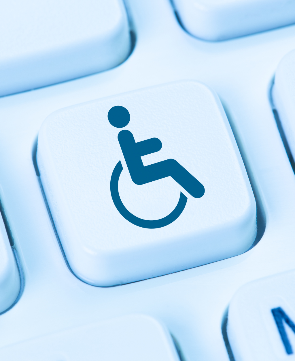 Knopf einer Tastatur mit Rollstuhlsymbol